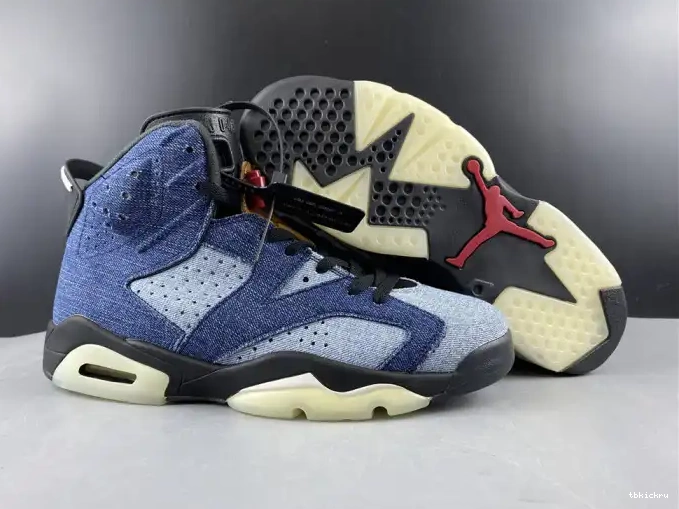 Rep TBK Washed 6 CT5350-401 Air Jordan Denim 0419